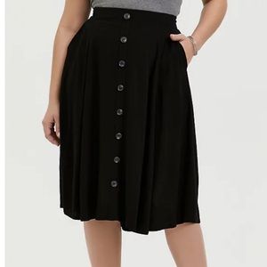 Torrid Midi Button Skirt